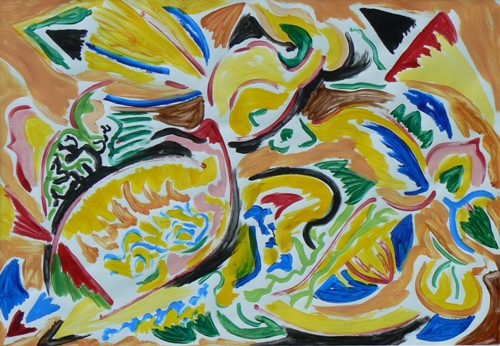 Untitled II by Joe Tonnar Acrylic on paper 2008