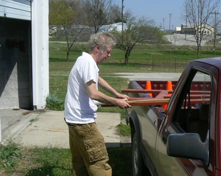 Loading His Easel
