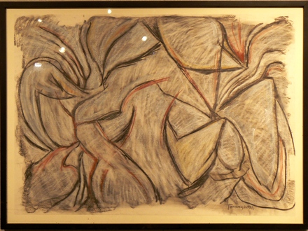 Study for Creation 28 x 39 pastel on paper framed