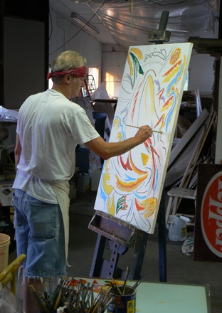 Working on #2 painting